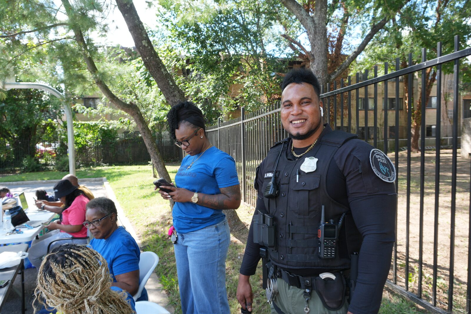 People gathered at a community event